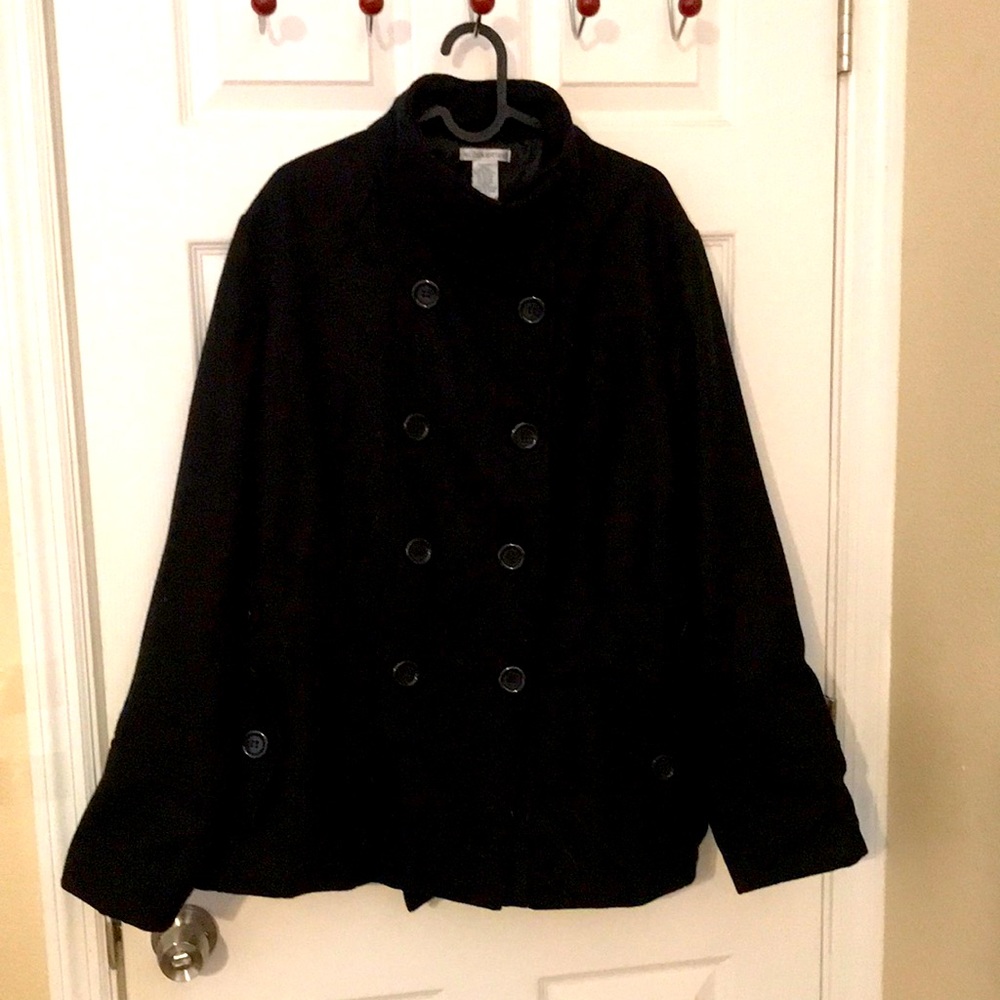 Silhouettes Pea Coat, 1X beautiful double breasted style